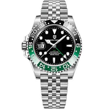 Imagem de Relógio Masculino Automático GMT de Safira Luxuosa à Prova d’Água da Pagani Design 1662, Preto