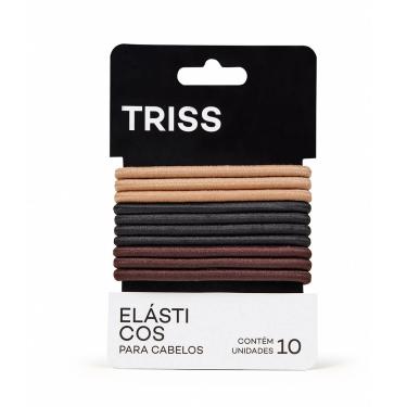 Imagem de Elástico para Cabelo Triss/Needs Cores Preto, Marrom e Bege com 10 unidades 10 Unidades