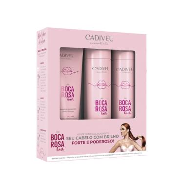 Imagem de Kit Cadiveu Boca Rosa Hair com Shampoo + Condicionador + Porteína Condicionante 1 Unidade