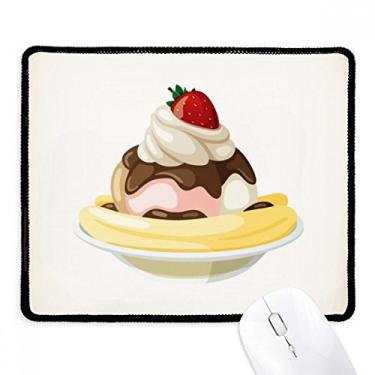 Imagem de Mousepad Strawberry Banana Sweet Ice Cream com borda costurada para jogos
