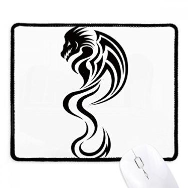 Imagem de Mouse pad Dragon Animal Art Grain contorno borda costurada tapete de borracha para jogos