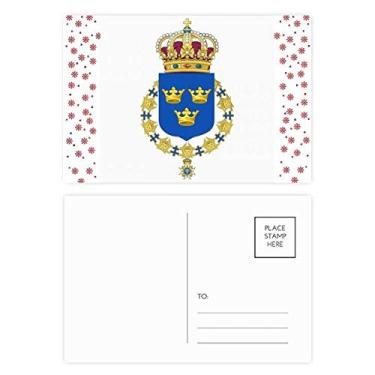 Imagem de Suécia Europa Emblema Nacional Natal Flor Celebração Cartão Postal Cartão Bênção