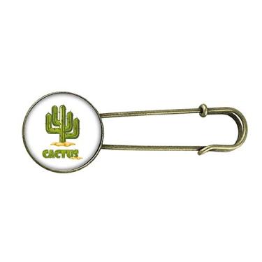 Imagem de Broche de metal retrô de planta verde para suculentas de cacto