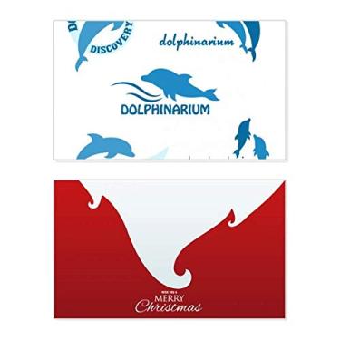 Imagem de Blue Ocean Dolphin Biology Holiday Merry Christmas Congrats Card Christmas Letter Message