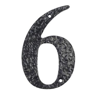 Imagem de Número de placa de casa flutuante 3D de 12,7 cm, placa de aço carbono, números de endereço residencial para placa digital externa 0-9 preta, montagem com parafuso, durável antiferrugem