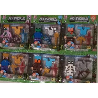 Kit 13 Bonecos Minifigures Blocos De Montar Minecraft Top