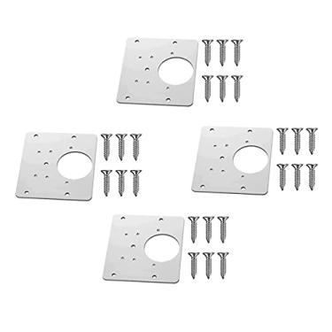 Imagem de DOITOOL 4Pcs Pesados Dobradiça Da Porta de Aço Inoxidável Dobradiças Caixa de Jóias Gaveta Porta Do Armário Dobradiças Reparo Placa Com Parafusos para Portão de Garagem Celeiro Móveis