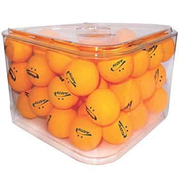 Imagem de Pote com 36 bolas para ping pong, tenis de mesa, bolinhas LARANJAS, ORIGINAL KLOPF 5081