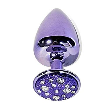Imagem de Plug Anal Metal com Pedra Cravejada em Strass - P (Lilás)