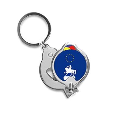 Imagem de Cortador de unhas de aço inoxidável com escultura de comando de cavalo de batalha francesa