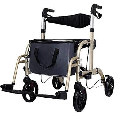 Imagem de Rollator Walker Walkers, Rollators/walking frames Walker roller/walker rolador para compras de idosos/walker rolador com assento e cesta loja de idosos Yearn for