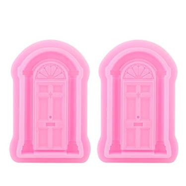 Imagem de Fontes de Cozimento Molde de Porta de Chocolate Molde de Bolo Fondant para Moldes de Silicone Em Forma de Encanto Frontal Mamma Mia Moldes de Cozimento (Rosa)