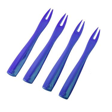 Imagem de Kit 4 Garfos para Petisco Multiuso Frios Azul Fox Run