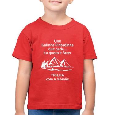 Imagem de Camiseta Algodão Infantil Trilha Com A Mamãe Trekking - Foca Na Moda