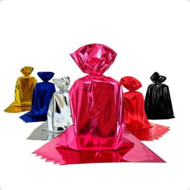 Imagem de Saco de presente metalizado 30x44 com 100 unidades (Pink)