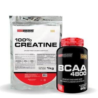 Imagem de Kit 100% Creatina 1kg + BCAA 4800 120 Cáps - Bodybuilders