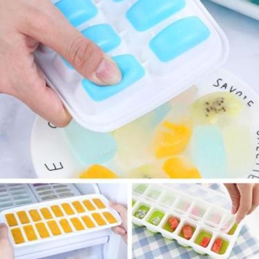 Imagem de Forma Para Gelo 18 Cubos Com Fundo De Silicone