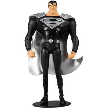 Imagem de McFarlane Toys DC Multiverse Super-Homem Variante de terno preto (Super-Homem: A série animada) boneco de 18 cm com acessórios, multicolorido