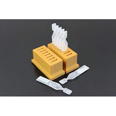 Imagem de Suporte de colírio para colírio descartável de uso único e armazenamento, comporta 14 frascos descartáveis de uso único (7 por suporte) - dois (2) pacotes - Znet3D (dourado)