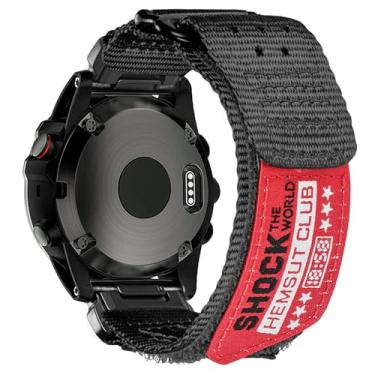 Imagem de Pulseira de relógio de nylon macio de 22 mm para Garmin Fenix 8 de 47 mm, Fenix 7/7 Pro, Fenix 5/5 Plus/6/6 Pro, Instinct/2/3 de 45 mm, Forerunner 935/945/965