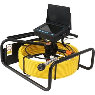 Imagem de Câmera de Inspeção Industrial de Vídeo, US Plug100-240V IP68 5MM Cabo de Sonda Especial DVR Endoscópio Boroscópio Display de 4,3 Polegadas para Encanador (20 m / 65,6 pés)-1pc