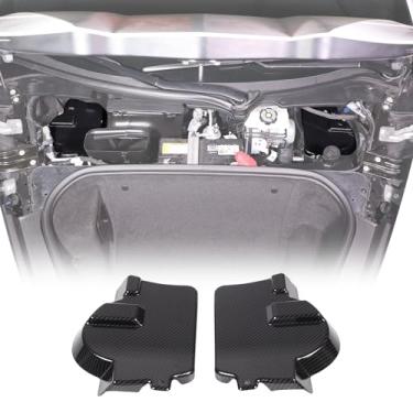 Imagem de Capa de torre de suporte frontal compatível com Chevrolet Corvette C8 Stingray 2020-2024, acessórios de acabamento da tampa do painel de proteção da torre de absorção de choque dianteiro do