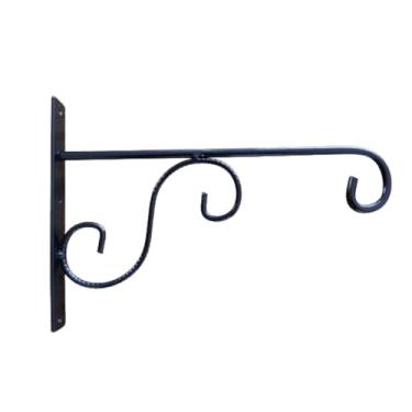 Imagem de Suporte Mão Francesa Floreira em Ferro 1 Peça na Cor Preta