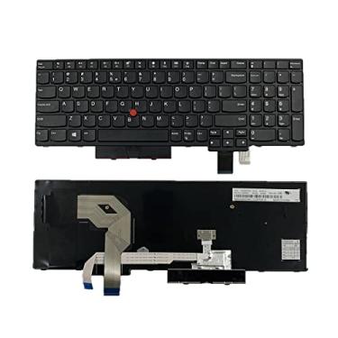 Imagem de Teclado de substituição para laptop US Layout para Lenovo IBM Thinkpad T570 T575 T580 P51s P52 (não é para P51 P52) Preto