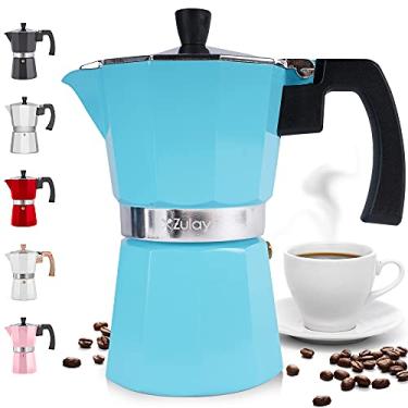 Imagem de Zulay Kitchen Cafeteira de café expresso para fogão – Moka Pot 6 xícaras de café expresso – cafeteira para café expresso clássico cubano e italiano – cafeteira portátil para acampamento e viagens –