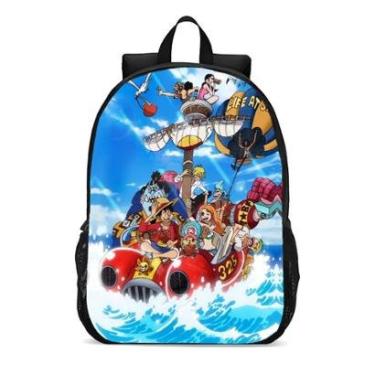 Imagem de Mochila Escolar Infanto Juvenil Anime One Piece Luffy e Amigos Aventura Novidades 0336-Unissex