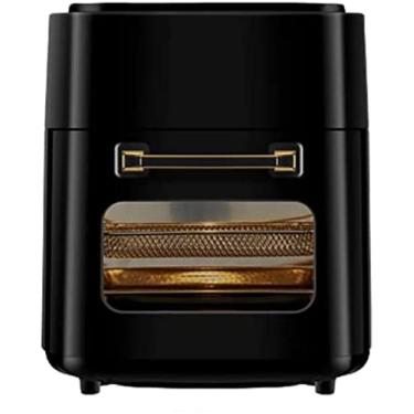 Imagem de Fritadeira elétrica de ar 1500W Mini torradeira 15L desidratador doméstico com função de espeto rotativo e controle de temperatura ajustável, preto