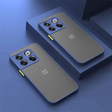 Imagem de Capa de telefone para OnePlus 5 5T 6 6T 7 7T 8 8T 9 10 PRO NORD 2 CE CE2 N10 N100 5G fosco transparente à prova de choque capa protetora para câmera, azul, para ONE PLUS 8