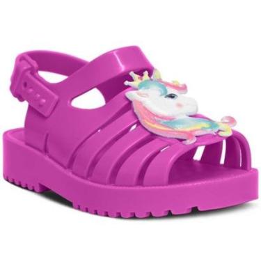 Imagem de Sandália Rasteira Unicórnio Nº 19 Ao 26 Infantil Menina 12.69-Feminino