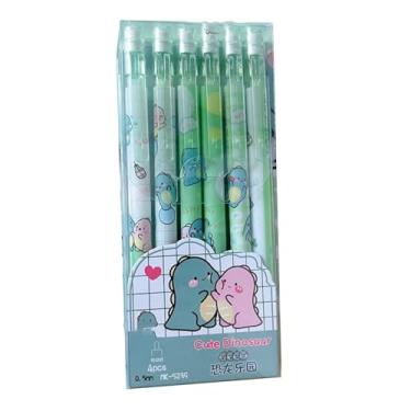 Imagem de Lápis de núcleo contínuo de desenho animado de 0,5 mm sem afiar, desenhar e escrever Lápis automático 2B - Pequeno dinossauro (caixa de 6 pinos)