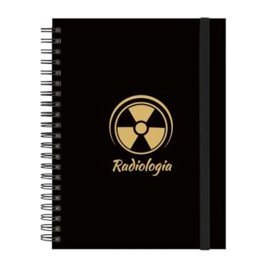 Imagem de Caderno Universitário Plus 12 Matérias Profissões Radiologia (Preto e Gold)