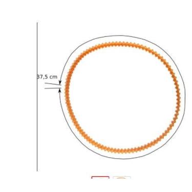 Imagem de Correia 37,5 cm Do Motor Máquina Overlock Doméstica GN1 - Yamata, GN1-