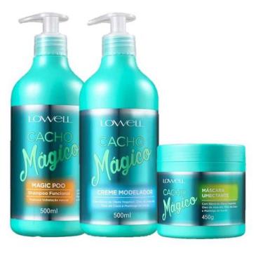 Imagem de Lowell Cacho Mágico Shampoo 500g Creme 500g e Mascara 450g