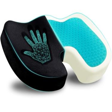 Imagem de Almofada Gel, 45*35*7cm, Almofada Coccix, Almofada de Assento de Espuma de Memória, Almofada para Coccix, Almofada Hemorroida, Almofada para Cadeira, Almofada de Assento para Cadeira de Escritório