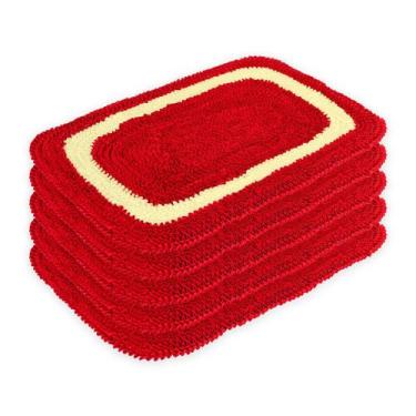 Imagem de Kit 5 Tapetes Frufru Multiuso 60cm x 40cm Decorativos em Malha - Rafal