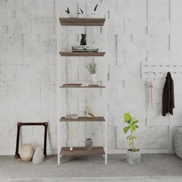 Imagem de Estante para Livros Industrial Aço Multiuso 5 Prateleiras 187cmx60cm A