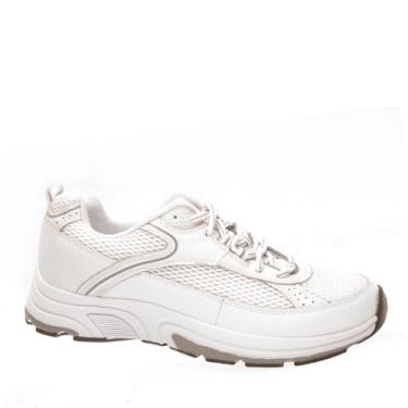 Imagem de Drew Aaron Tênis de caminhada masculino confortável com profundidade extra, Branco/Prata, 15 X-Wide