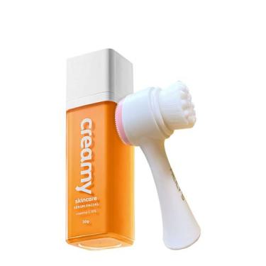 Imagem de Kit Creamy Vitamina C e Escova de Limpeza Facial 2 em 1 (2 produtos)