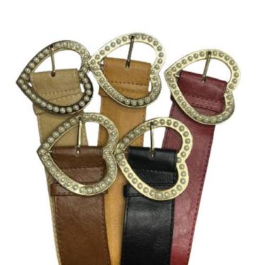 Imagem de Cinto Feminino Fivela Coração Cinto Grosso Casual Moda Atual MZS-2060 