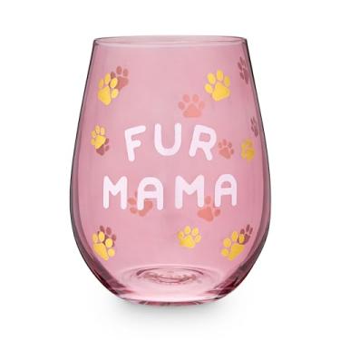 Imagem de Taça de vinho sem haste Fur Mama 590 ml da Blush, rosa