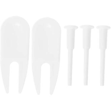 Imagem de ZhangyiHot 5 peças de bola de ioga branca plugue de ar academia para exercícios físicos esporte bola pular bujão de ar pino com extrator de plugue bola de exercício pequena para Kne