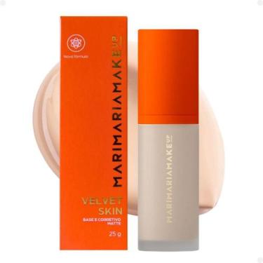 Imagem de Base e Corretivo Matte Mari Maria Makeup Velvet Skin Baunilha 25g