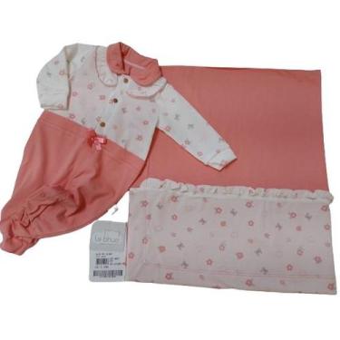 Imagem de Saída Maternidade Bebê Menina Estampada LeBhua Paraiso 13682 - Le Bhua