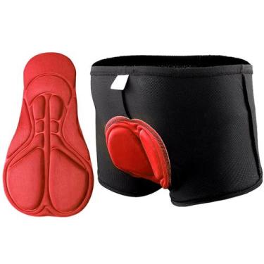 Imagem de Shorts Ciclismo Masculino Forro Espuma D45 Vermelho Bike MTB - Decole,