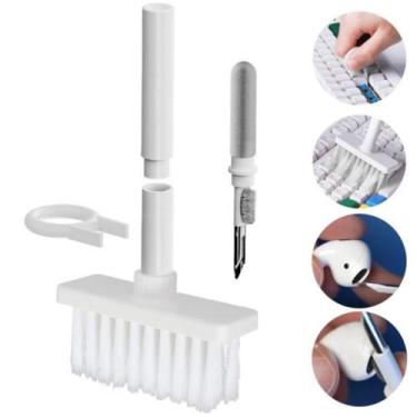 Imagem de Kit Escova De Limpeza 5 em 1 Teclado Fone de Ouvido Multiuso - Attus