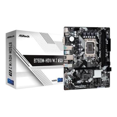 Imagem de Placa-Mãe ASRock B760M-HDV/M.2 D4, Intel, Micro ATX, DDR4, Preto - 90-